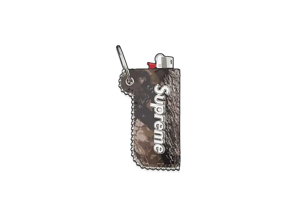 Supreme x B.B. Simon Leather Lighter Case Keychain "Camo"