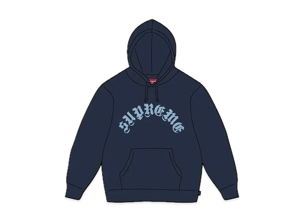 Supreme Printed Arc Hooded Sweatshirt "Navy"