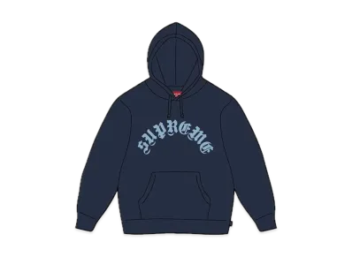 Supreme Printed Arc Hooded Sweatshirt "Navy"