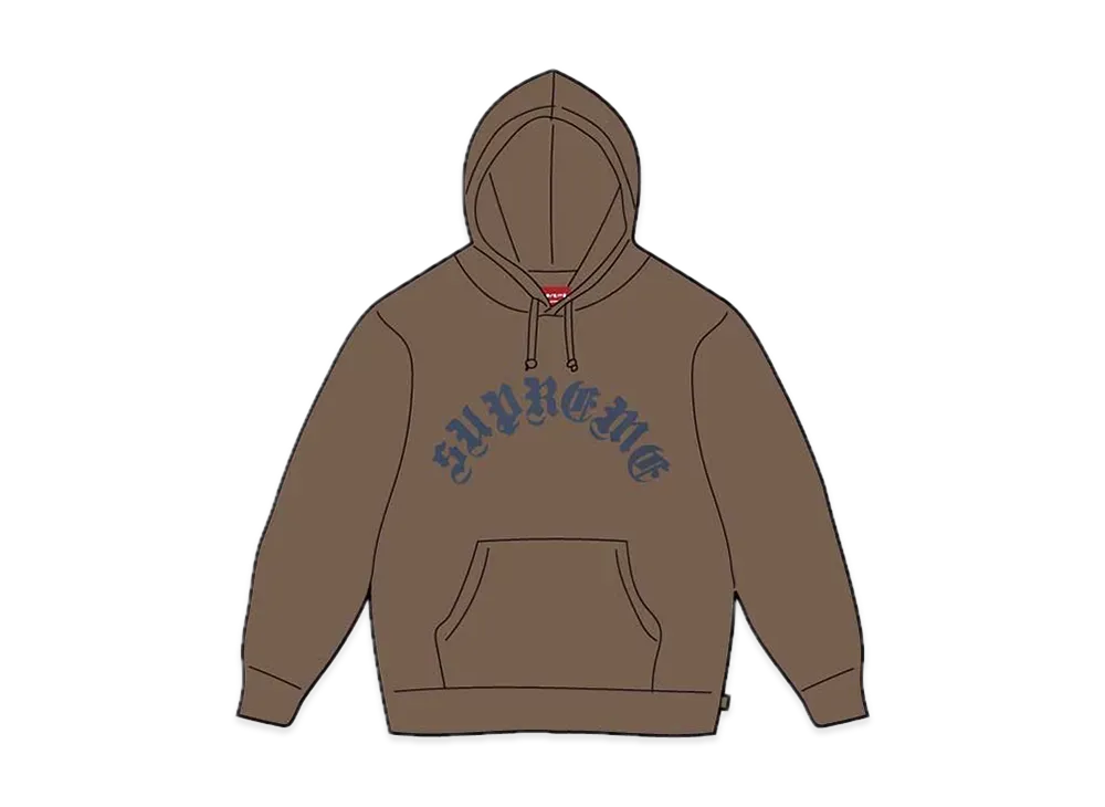 Supreme Printed Arc Hooded Sweatshirt "Dusty Brown"