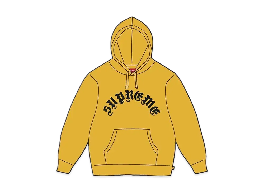 Supreme Printed Arc Hooded Sweatshirt "Yellow"