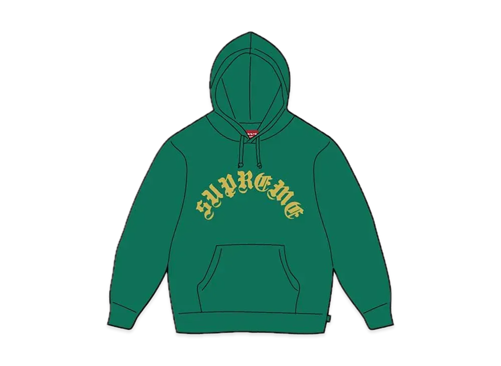 Supreme Printed Arc Hooded Sweatshirt "Light Pine"