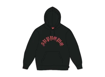 Supreme Printed Arc Hooded Sweatshirt "Black"