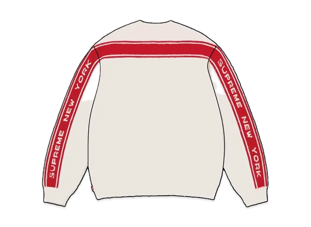 Supreme Back Stripe Sweater "Stone"