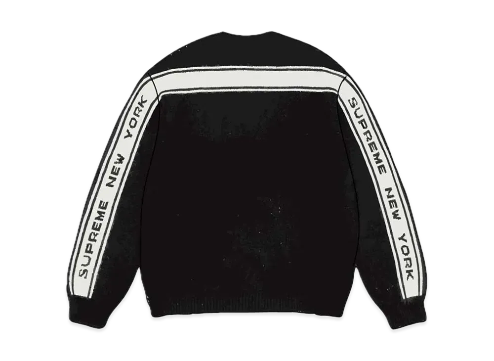Supreme Back Stripe Sweater "Black"