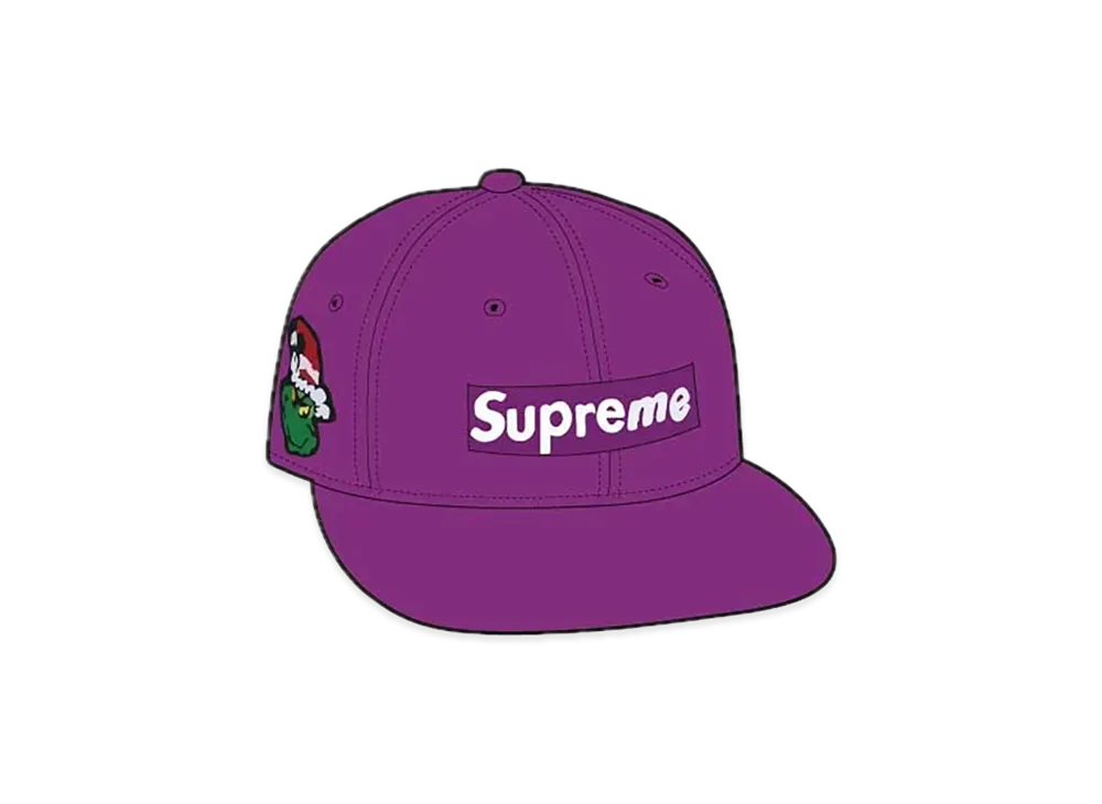 Supremeニューエラ 紫 ベースボールキャップ 7 5/8 グリンチ Supremeニューエラ 紫 ベースボールキャップ 7 5/8 グリンチ
