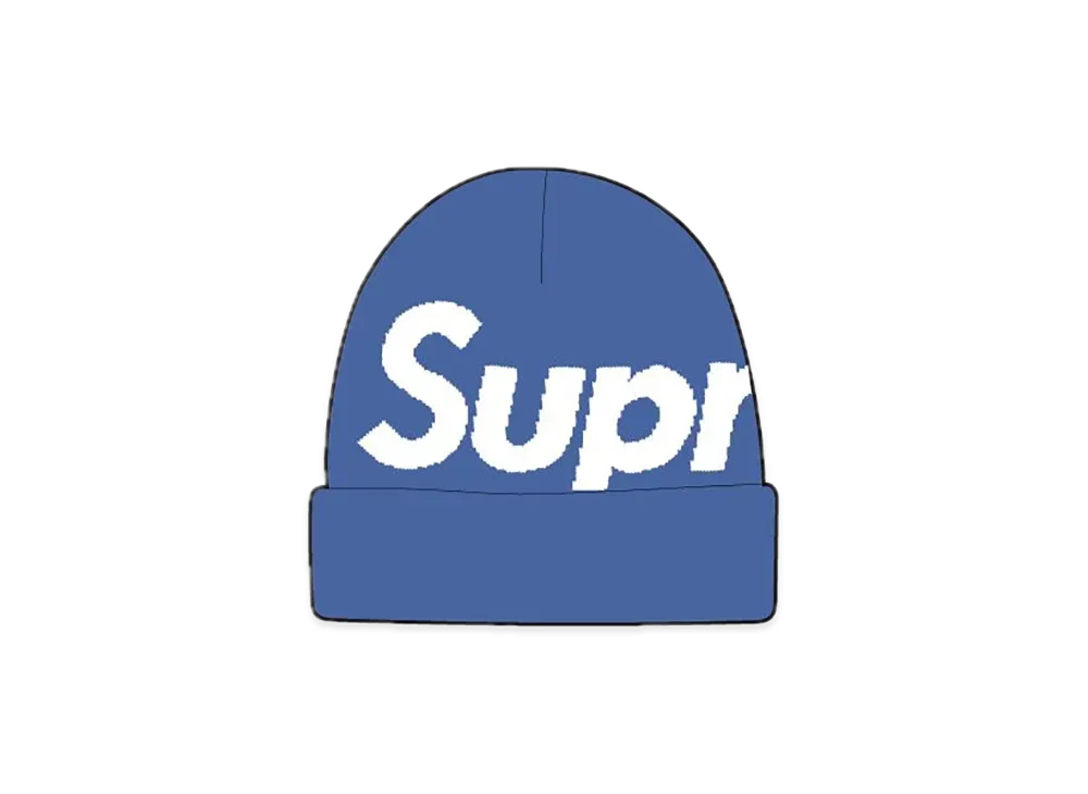 Supreme Big Logo Beanie "Blue" (24FW)