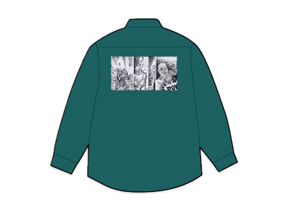 Supreme Mister Cartoon Work Shirt "Work Green"