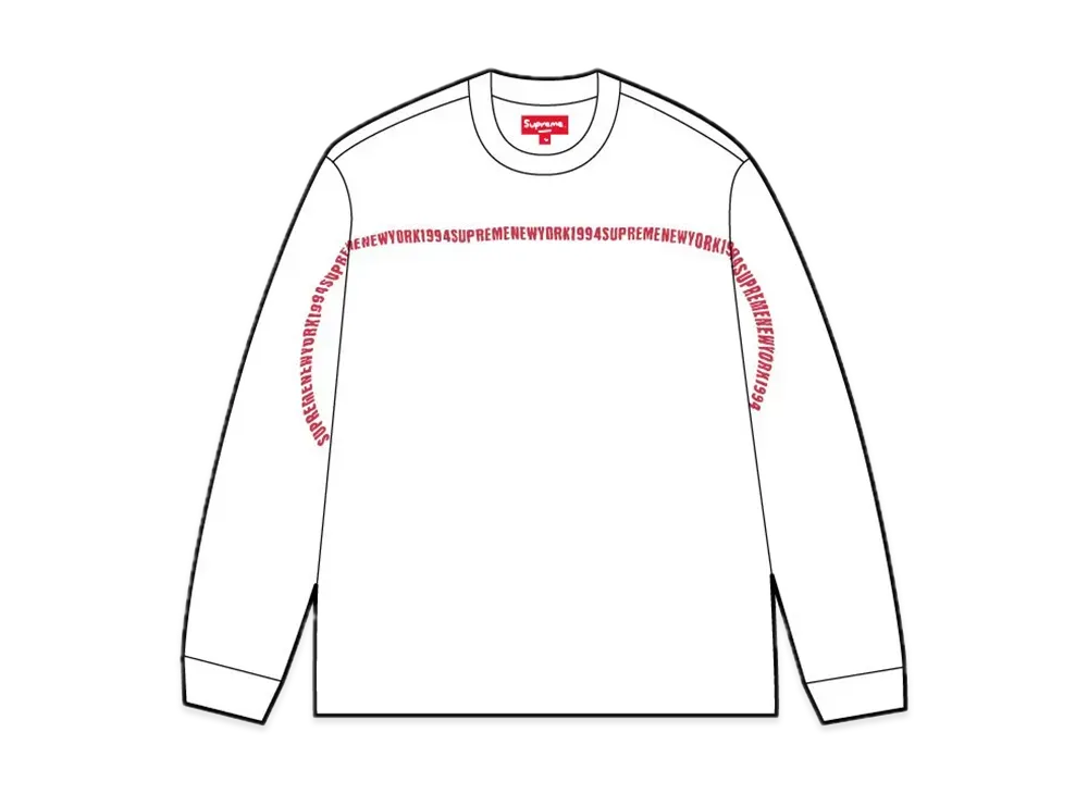 Supreme Intarsia Stripe L/S Top "White"