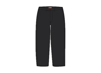 Supreme Washed Herringbone Chino Pant "Black"