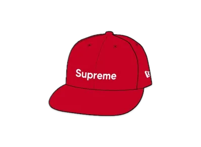 Supreme Brushed Wool Box Logo New Era "Red"