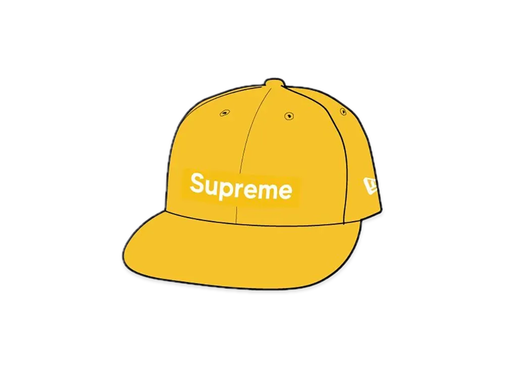 Supreme Brushed Wool Box Logo New Era "Yellow"
