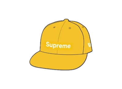 Supreme Brushed Wool Box Logo New Era "Yellow"