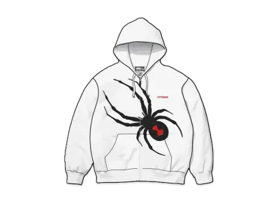 Supreme x Spyder Zip Up Hooded Sweatshirt "White"