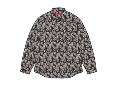 Supreme Paisley Flannel Shirt "Black"