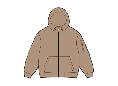 Supreme WINDSTOPPER Zip Up Hooded Sweatshirt "Taupe"