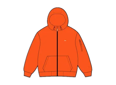 Supreme WINDSTOPPER Zip Up Hooded Sweatshirt "Orange"
