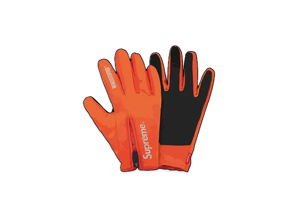 Supreme WINDSTOPPER Zip Gloves "Orange"