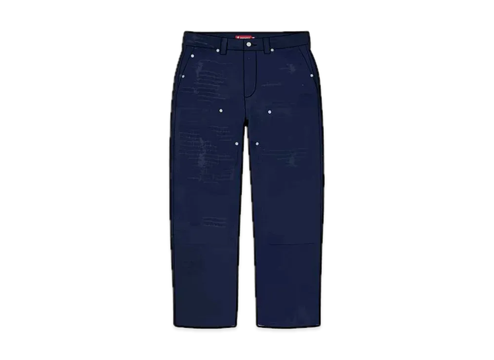 Supreme Suede Double Knee Painter Pant "Blue"