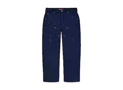Supreme Suede Double Knee Painter Pant "Blue"