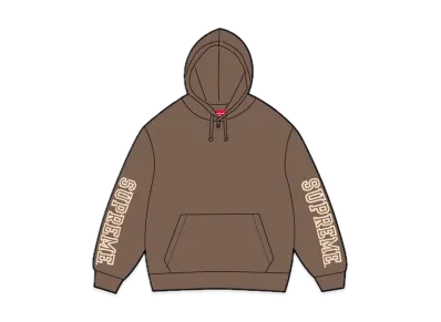 Supreme Collegiate Sleeve Hooded Sweatshirt "Olive Brown"