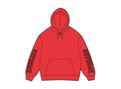 Supreme Collegiate Sleeve Hooded Sweatshirt "Burnt Red"