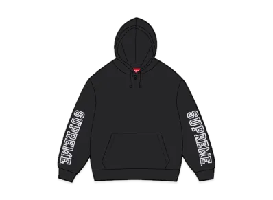 Supreme Collegiate Sleeve Hooded Sweatshirt "Black"