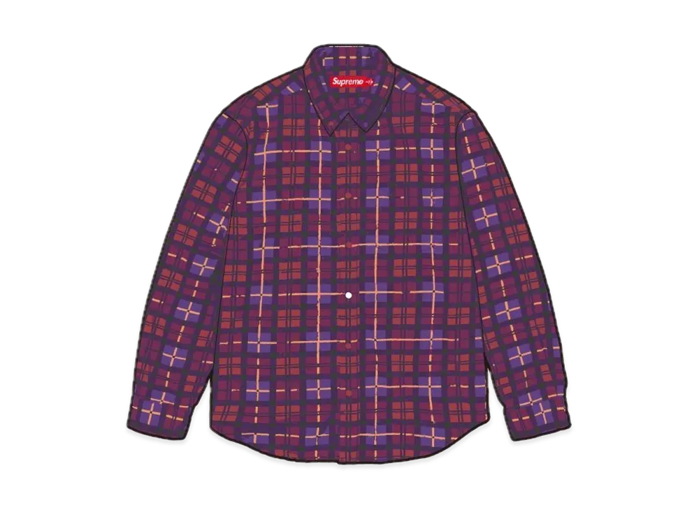 Supreme Plaid Flannel Shirt "Purple" (24FW)