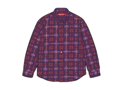 Supreme Plaid Flannel Shirt "Purple" (24FW)