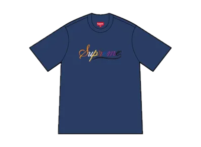 Supreme Cursive S/S Top "Navy"