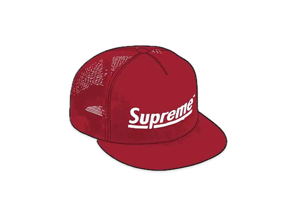 Supreme Underline Mesh Back 5-Panel "Cardinal"
