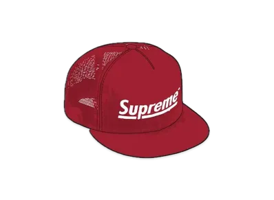 Supreme Underline Mesh Back 5-Panel "Cardinal"