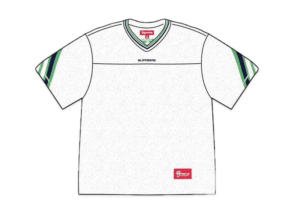 Supreme Jacquard Rib Football Jersey "White"