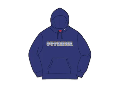 Supreme Collegiate Acronym Hooded Sweatshirt "Blue"