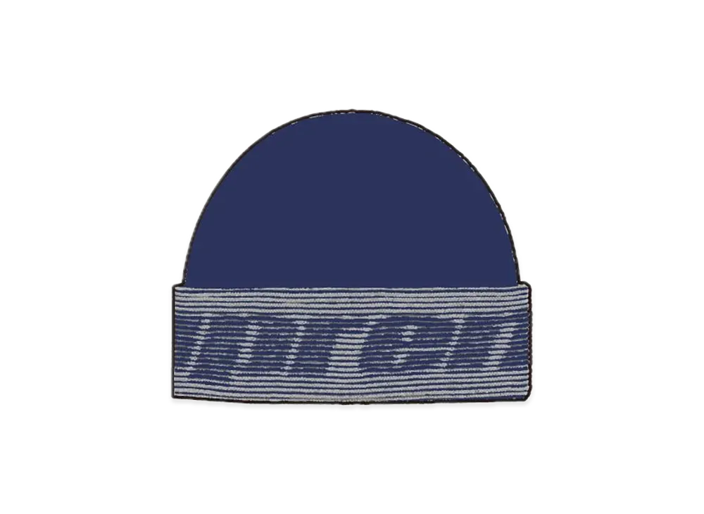 Supreme Reflective Jacquard Beanie "Navy"