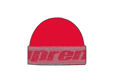 Supreme Reflective Jacquard Beanie "Red"