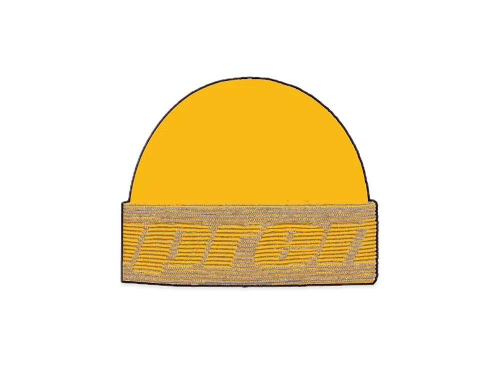 Supreme Reflective Jacquard Beanie "Yellow"