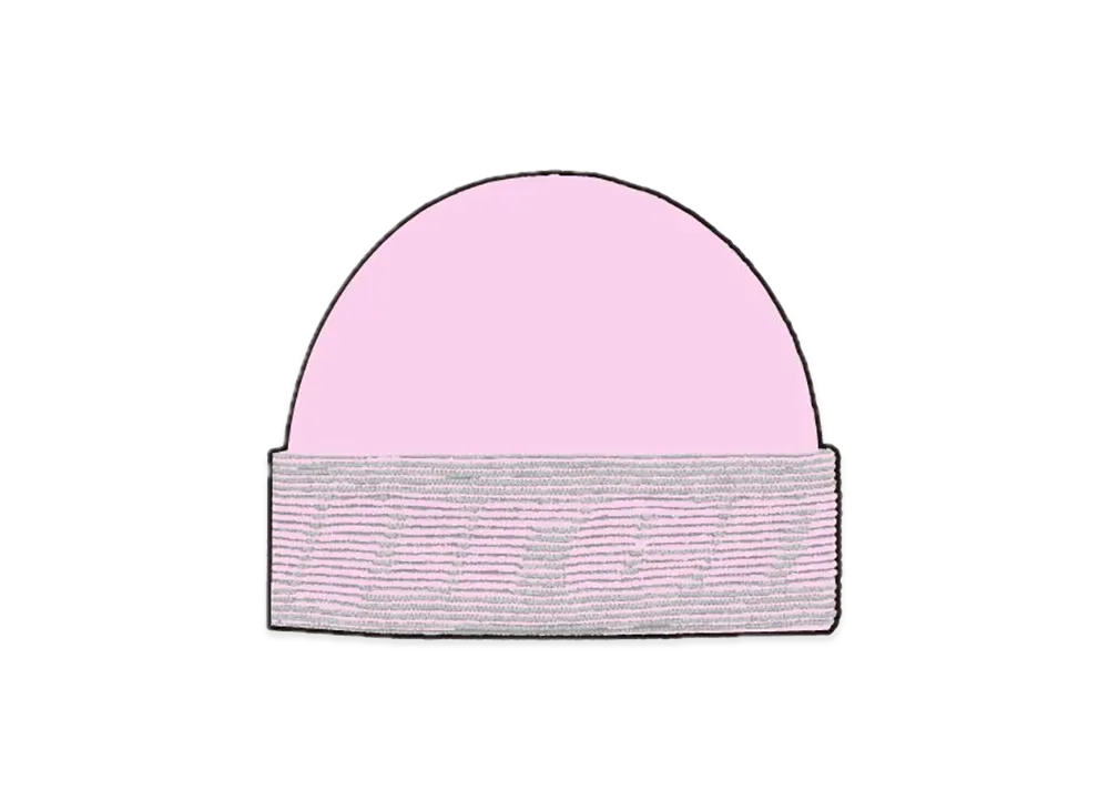Supreme Reflective Jacquard Beanie "Pink"