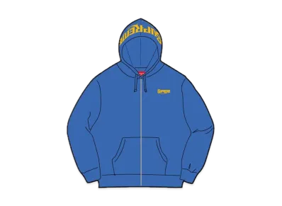 Supreme Mister Cartoon Zip Up Hooded Sweatshirt "Washed Royal"