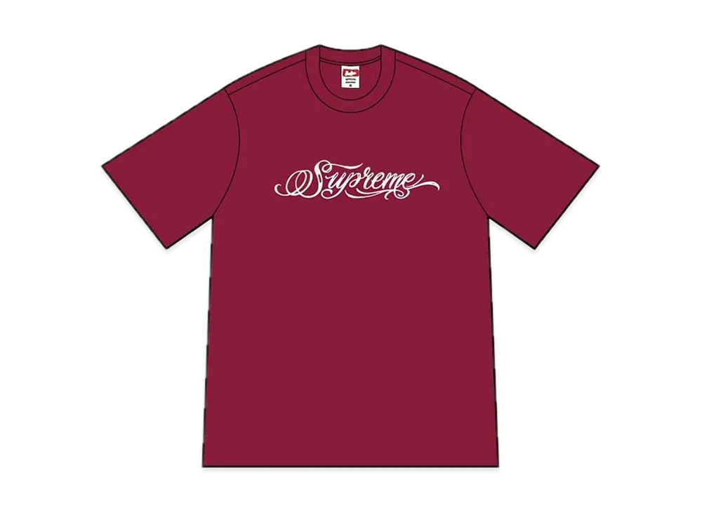 Supreme Script Tee "Cardinal"