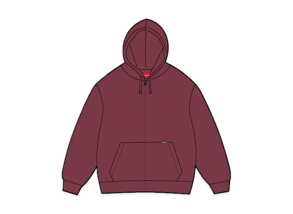 Supreme Work Zip Up Hooded Sweatshirt "Maroon"