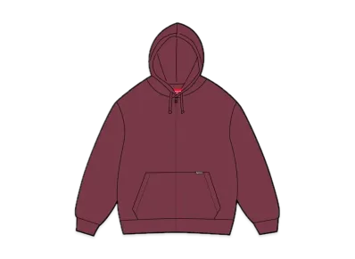 Supreme Work Zip Up Hooded Sweatshirt "Maroon"
