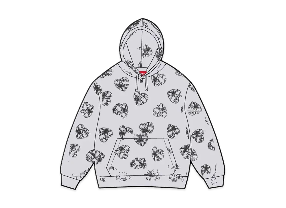 Supreme Love Cash Hooded Sweatshirt "Ash Grey"