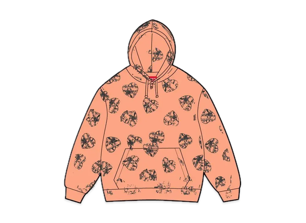 Supreme Love Cash Hooded Sweatshirt "Orange"