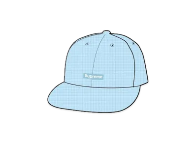 Supreme Polartec Waffle Small Box 6-Panel "Light Blue"