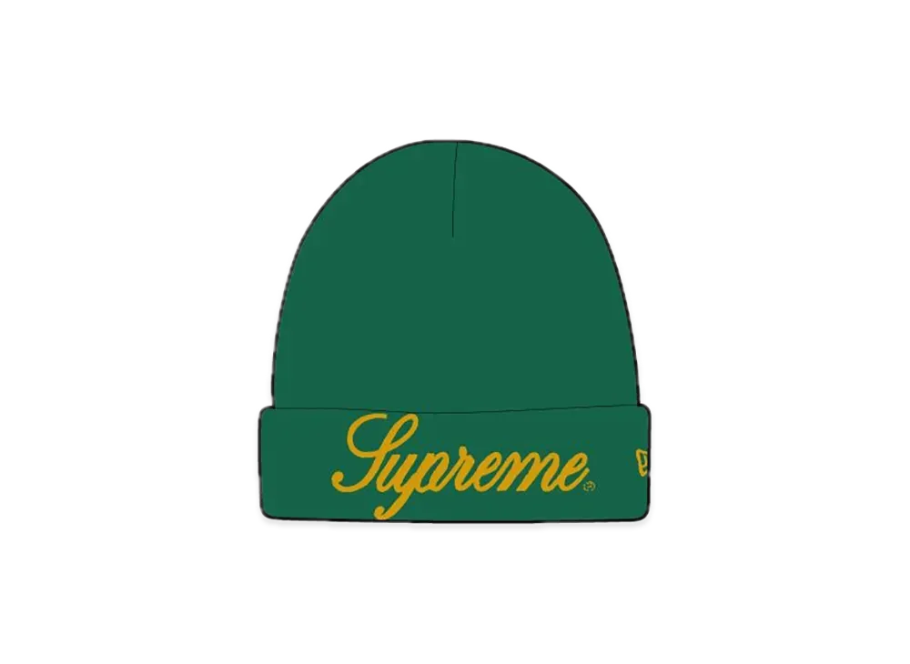 Supreme New Era Script Beanie "Green"
