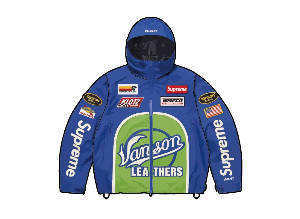 Supreme x Vanson Leathers GORE-TEX Shell Jacket "Royal"
