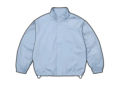 Supreme Spellout Embroidered Ripstop Track Jacket "Light Blue"