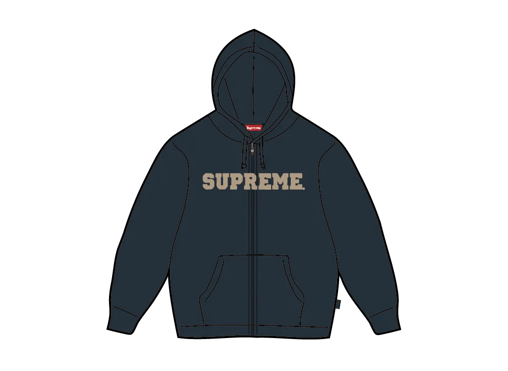 supreme カレッジアップリケ zip up hoooded Supreme Collegiate Applique Zip Up Hooded Sweatshirt 