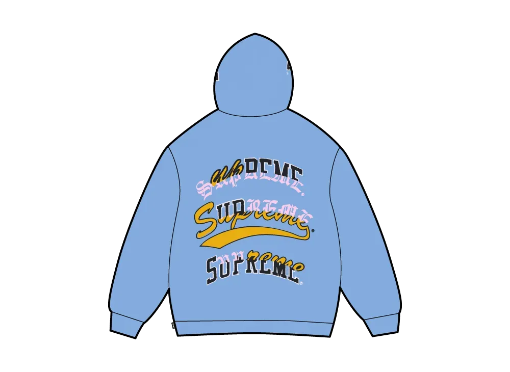 Supreme Multi Logos Hooded Sweatshirt 